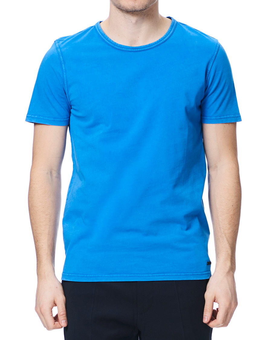 Herr | T-Shirts | BOSS ORANGE | BOSS Casual Tokks Garment Dyed Tee Light Blue