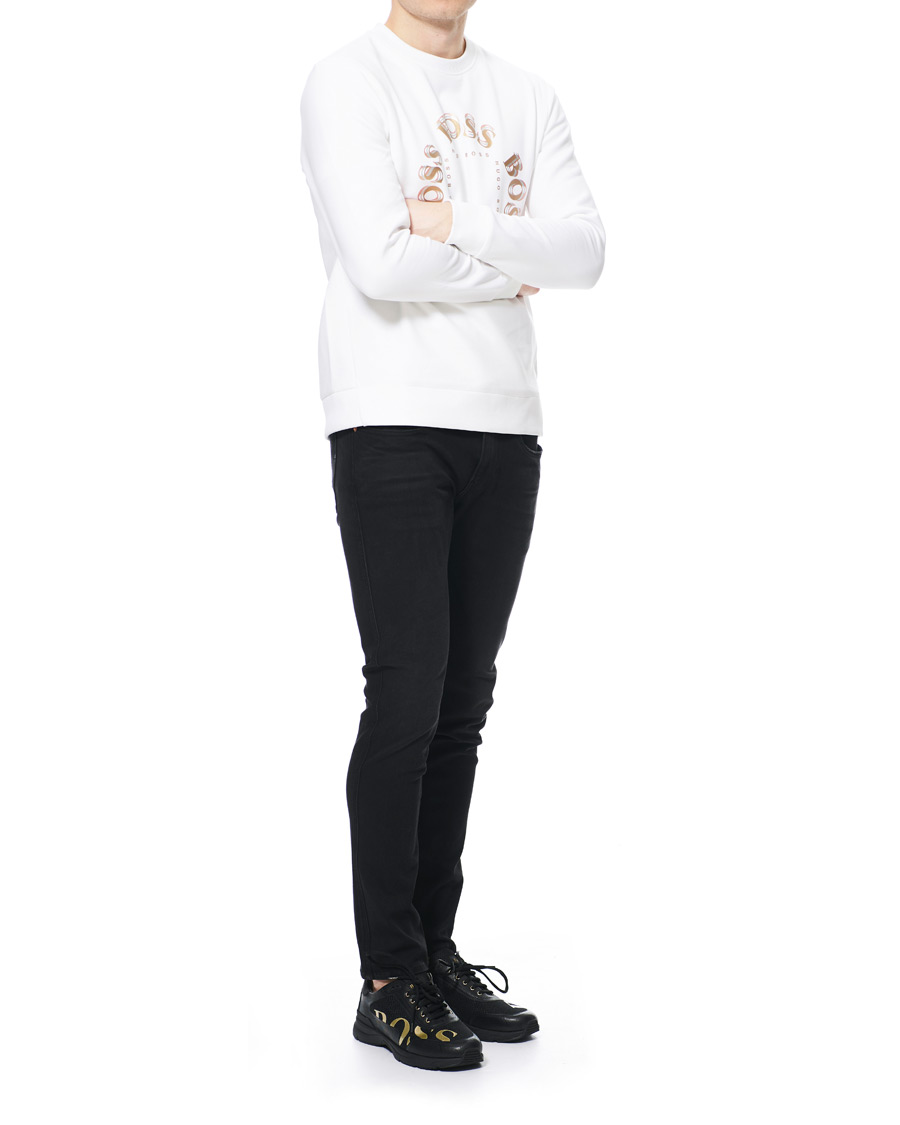 Herr | Tröjor | BOSS GREEN | BOSS Athleisure Salbo Circle Sweatshirt White/Gold
