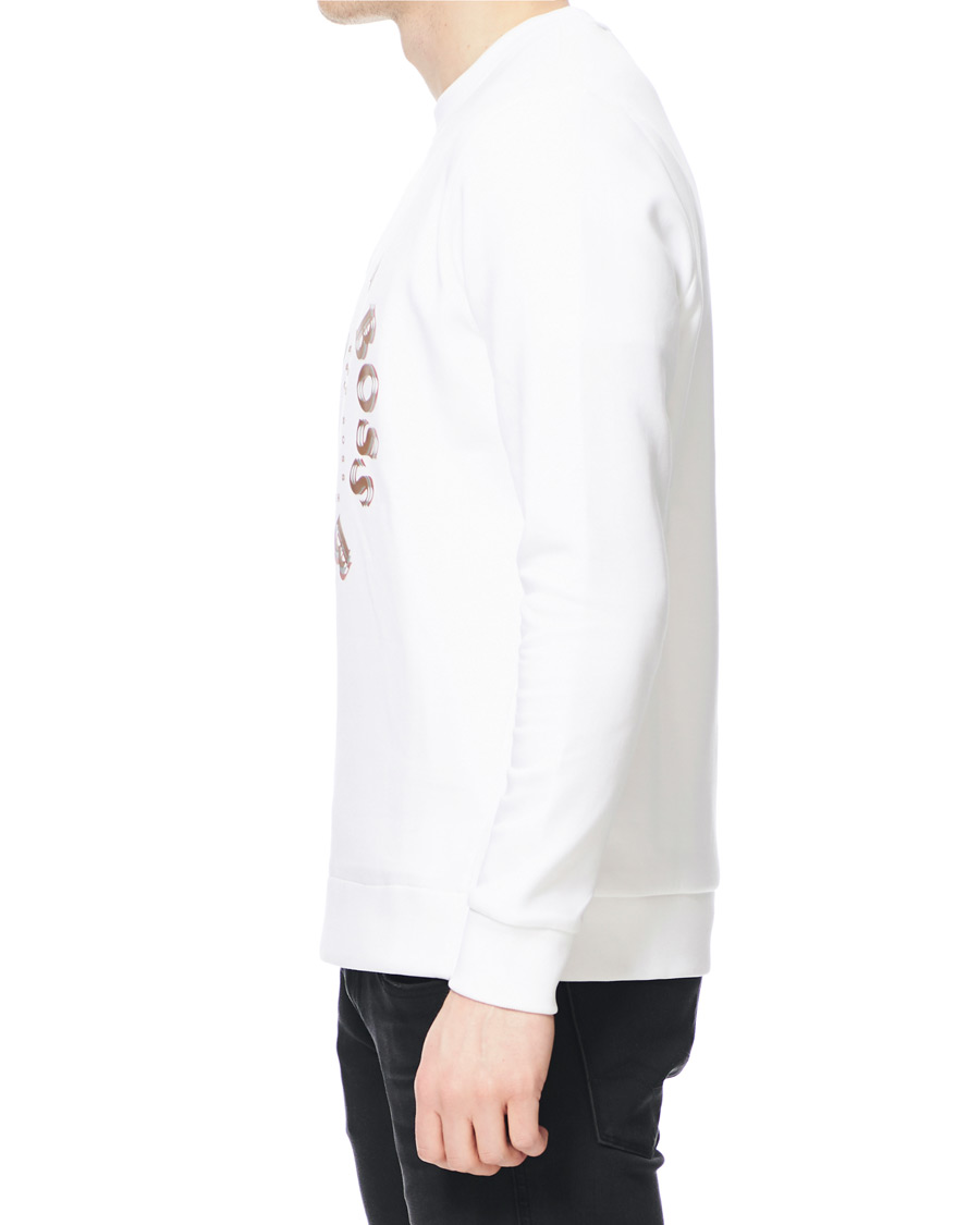 Herr | Tröjor | BOSS GREEN | BOSS Athleisure Salbo Circle Sweatshirt White/Gold