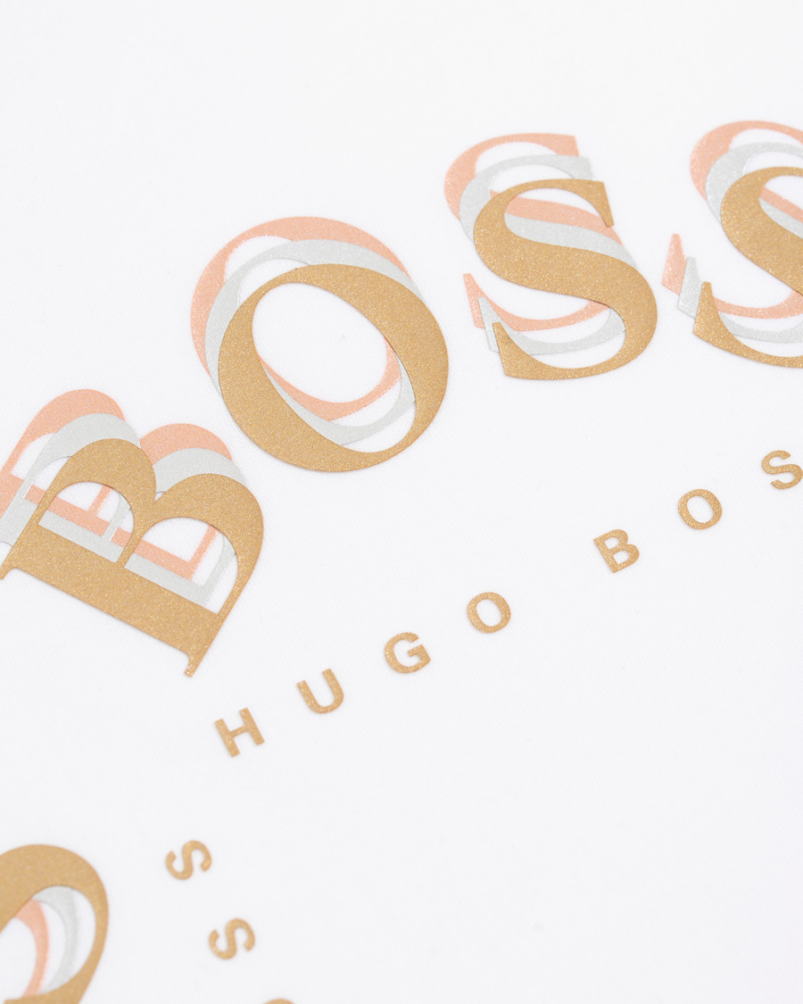 Herr | Tröjor | BOSS GREEN | BOSS Athleisure Salbo Circle Sweatshirt White/Gold