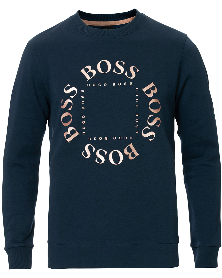Herr | Tröjor | BOSS GREEN | BOSS Athleisure Salbo Circle Sweatshirt Navy/Rosé Gold