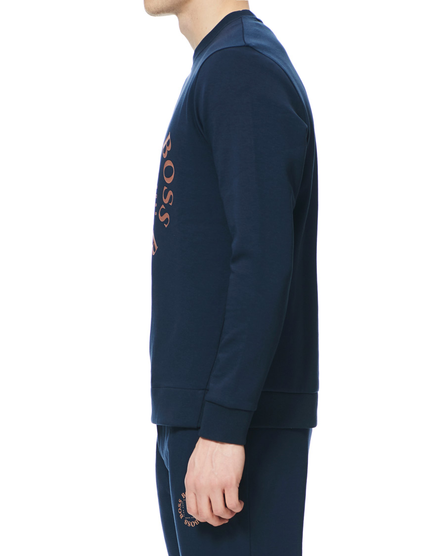 Herr | Tröjor | BOSS GREEN | BOSS Athleisure Salbo Circle Sweatshirt Navy/Rosé Gold