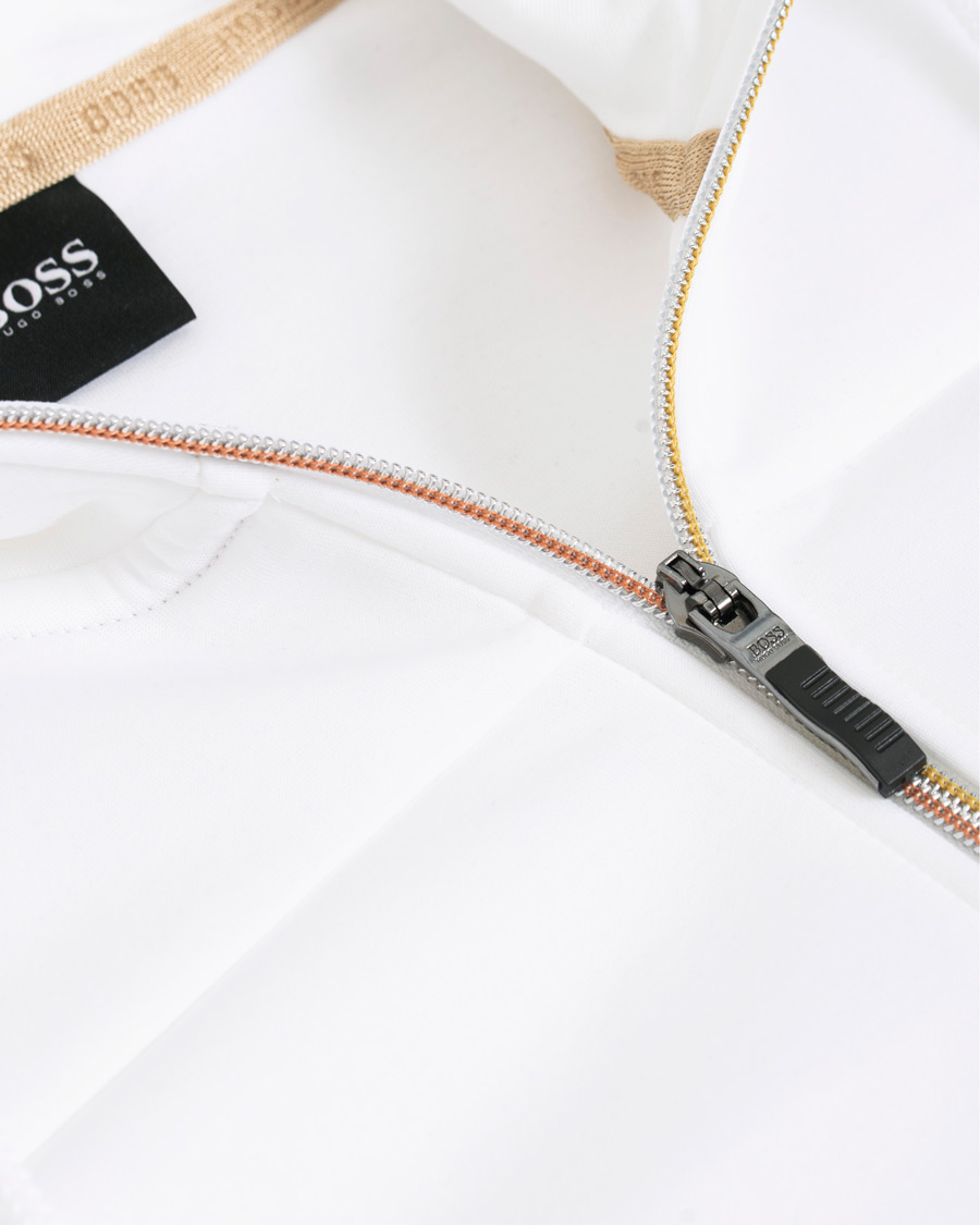 Herr | Tröjor | BOSS GREEN | BOSS Athleisure Saggy Circle Full-Zip Hoodie White/Gold