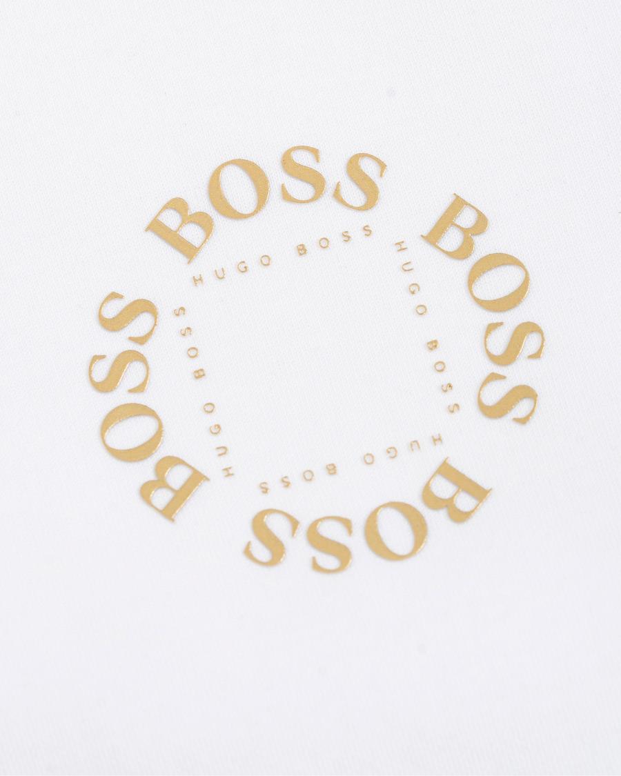Herr | Tröjor | BOSS GREEN | BOSS Athleisure Saggy Circle Full-Zip Hoodie White/Gold