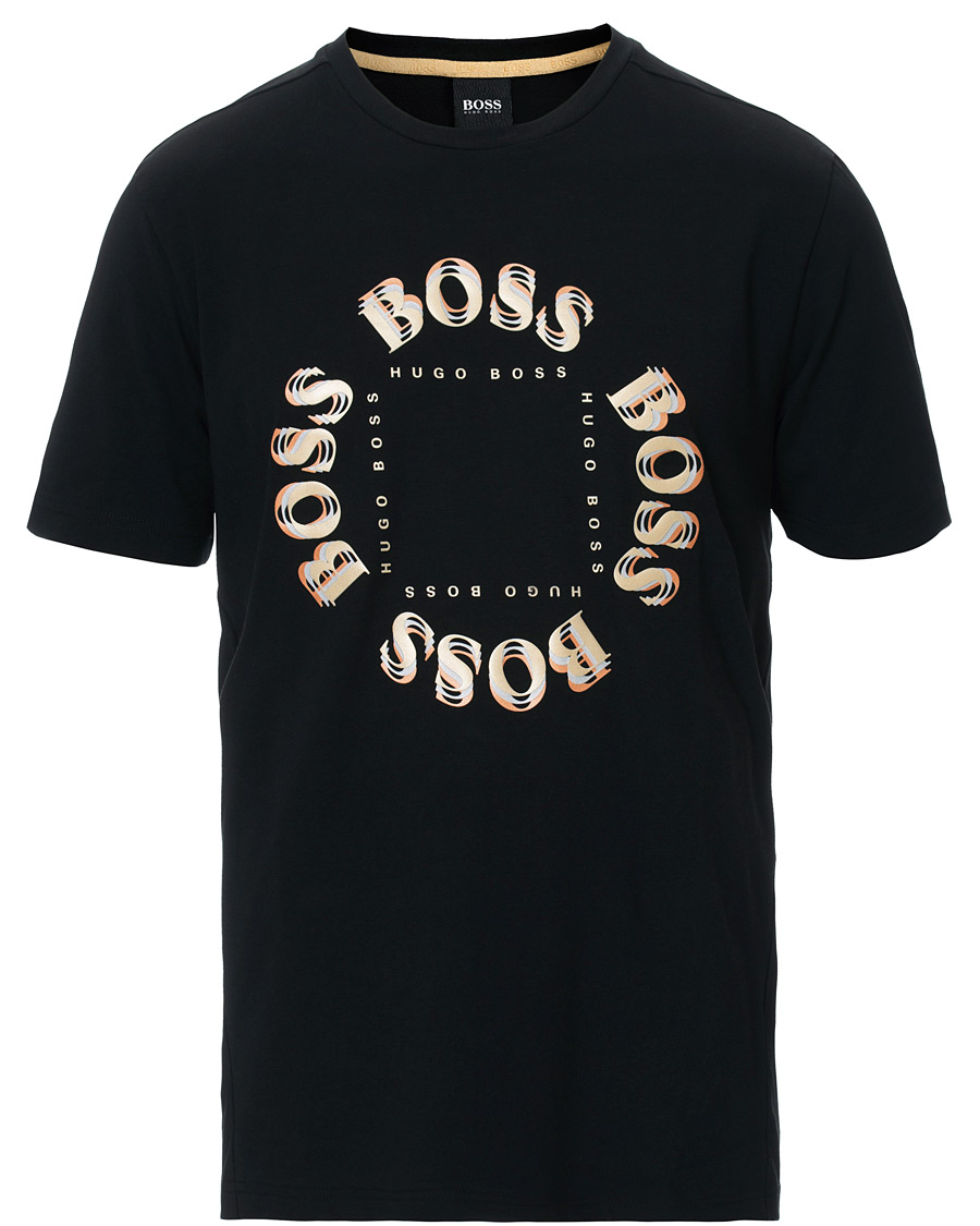 Herr | T-Shirts | BOSS GREEN | BOSS Athleisure Circle Logo Tee Black/Gold