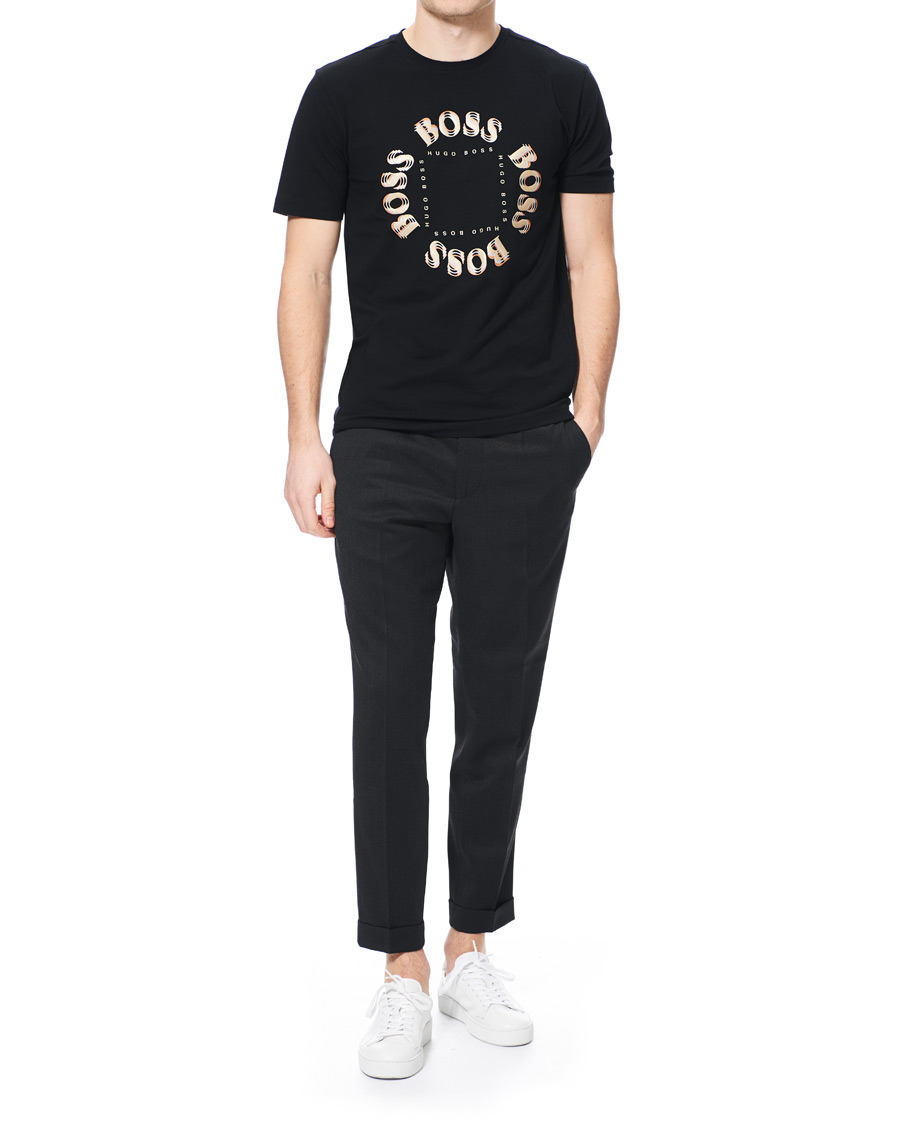 Herr | T-Shirts | BOSS GREEN | BOSS Athleisure Circle Logo Tee Black/Gold