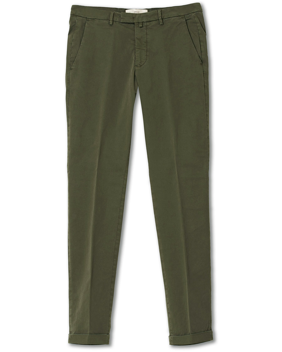 Herr | Byxor | Briglia 1949 | Slim Fit Gabardine Chinos Dark Green