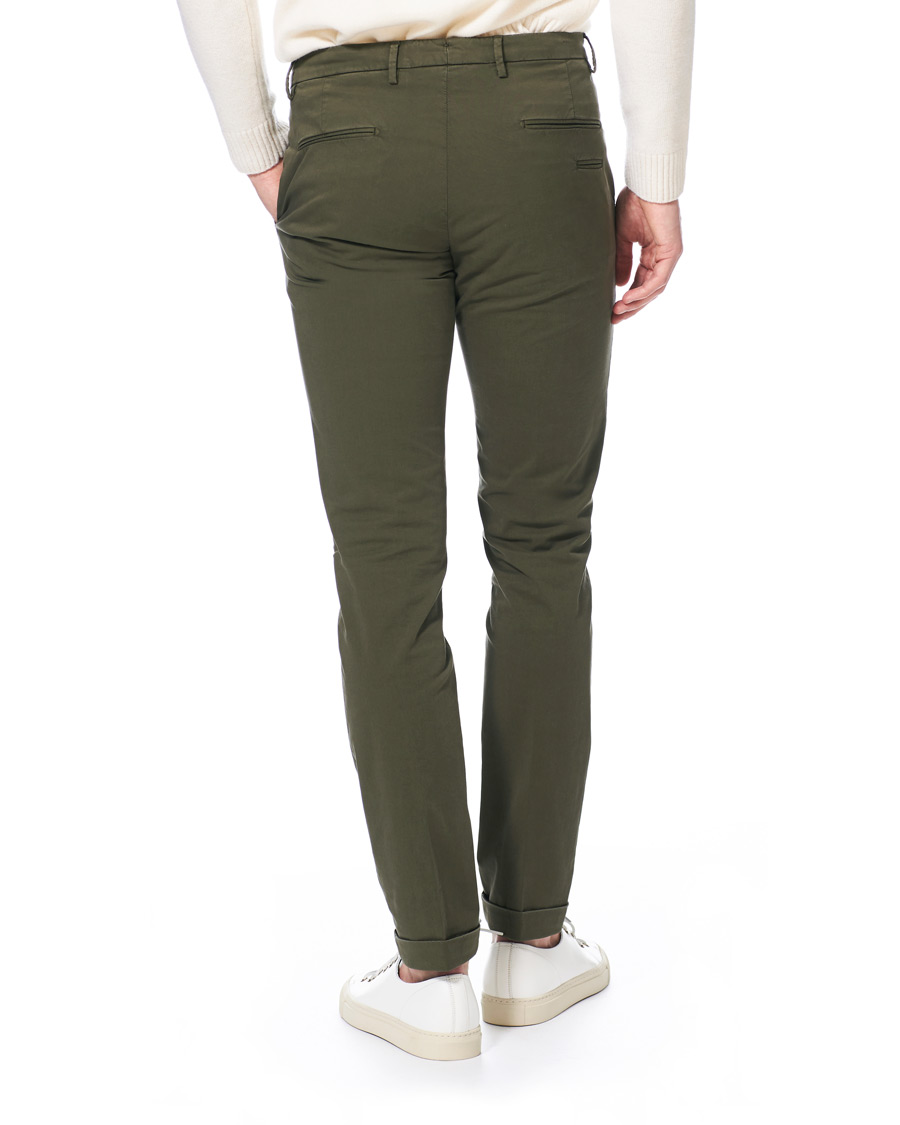 Herr | Byxor | Briglia 1949 | Slim Fit Gabardine Chinos Dark Green