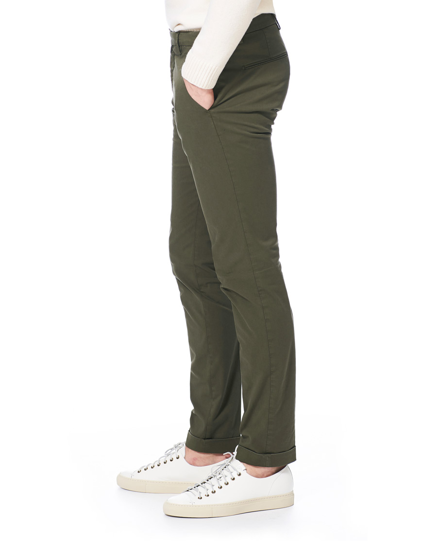 Herr | Byxor | Briglia 1949 | Slim Fit Gabardine Chinos Dark Green