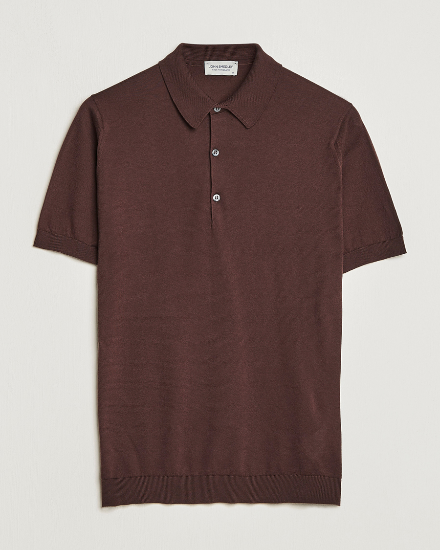 Herr | Pikéer | John Smedley | Adrian Slim Fit Sea Island Polo Coffee Bean