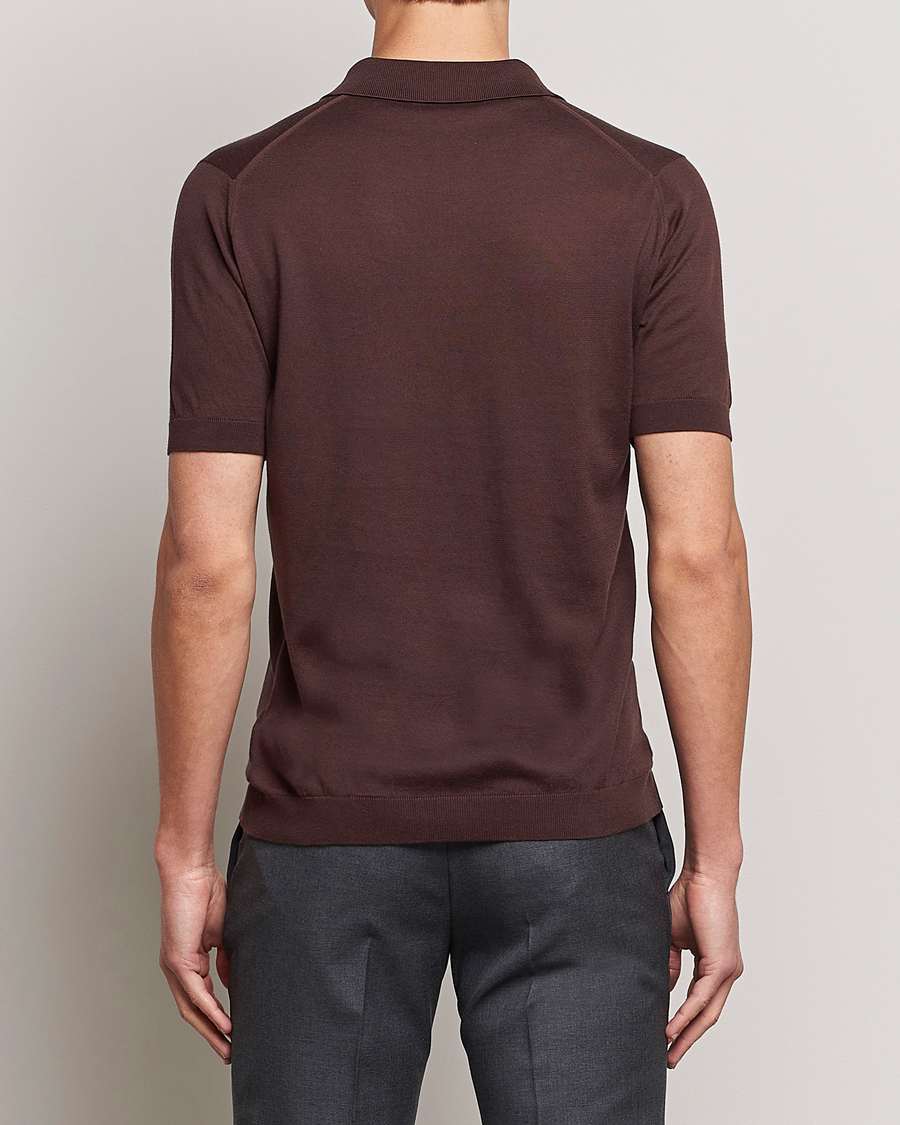 Herr | Pikéer | John Smedley | Adrian Slim Fit Sea Island Polo Coffee Bean