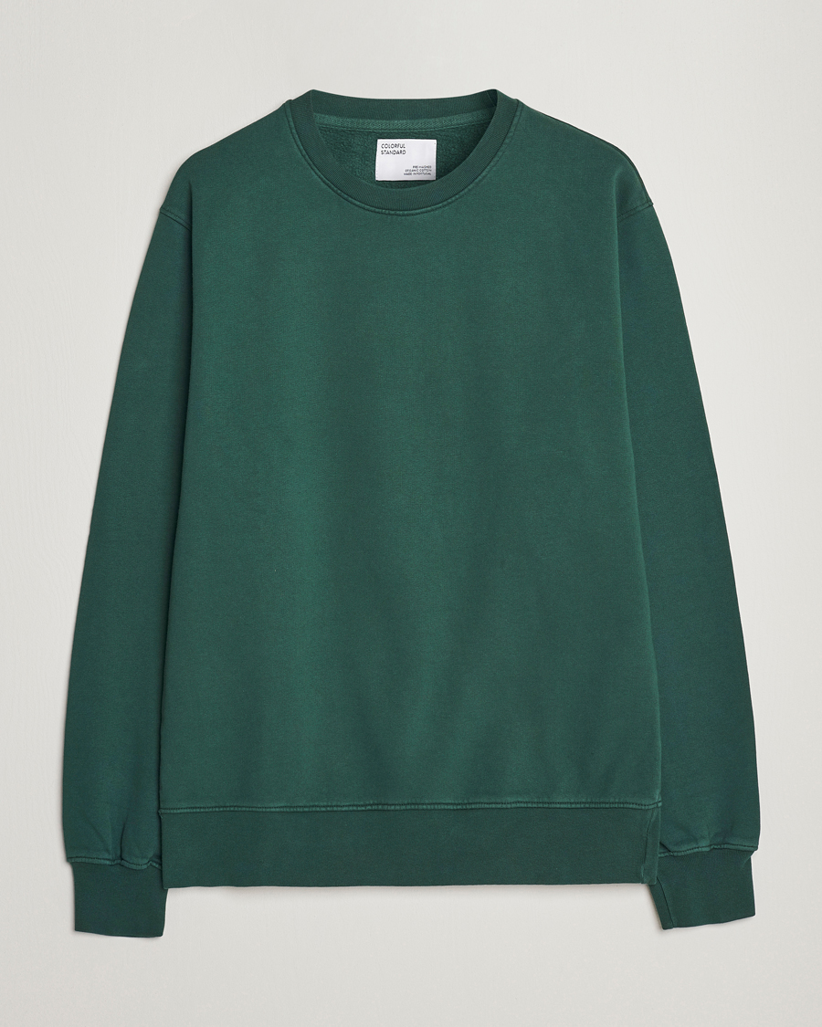 Herr | Tröjor | Colorful Standard | Classic Organic Crew Neck Sweat Emerald Green