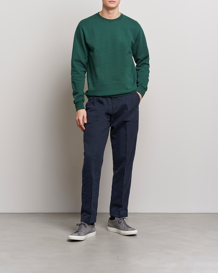 Herr | Tröjor | Colorful Standard | Classic Organic Crew Neck Sweat Emerald Green