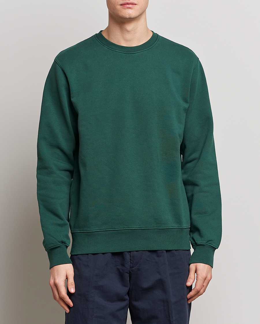 Herr | Kläder | Colorful Standard | Classic Organic Crew Neck Sweat Emerald Green