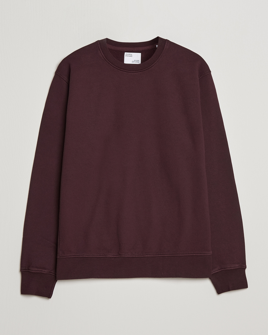 Herr | Tröjor | Colorful Standard | Classic Organic Crew Neck Sweat Oxblood Red