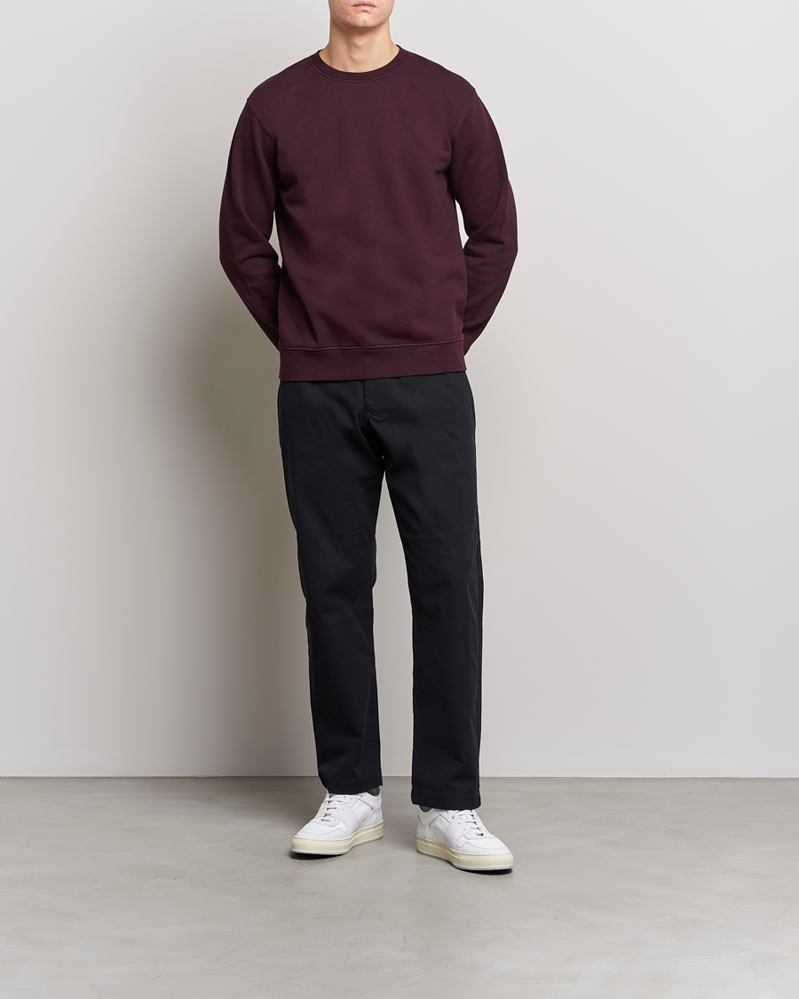 Herr | Tröjor | Colorful Standard | Classic Organic Crew Neck Sweat Oxblood Red