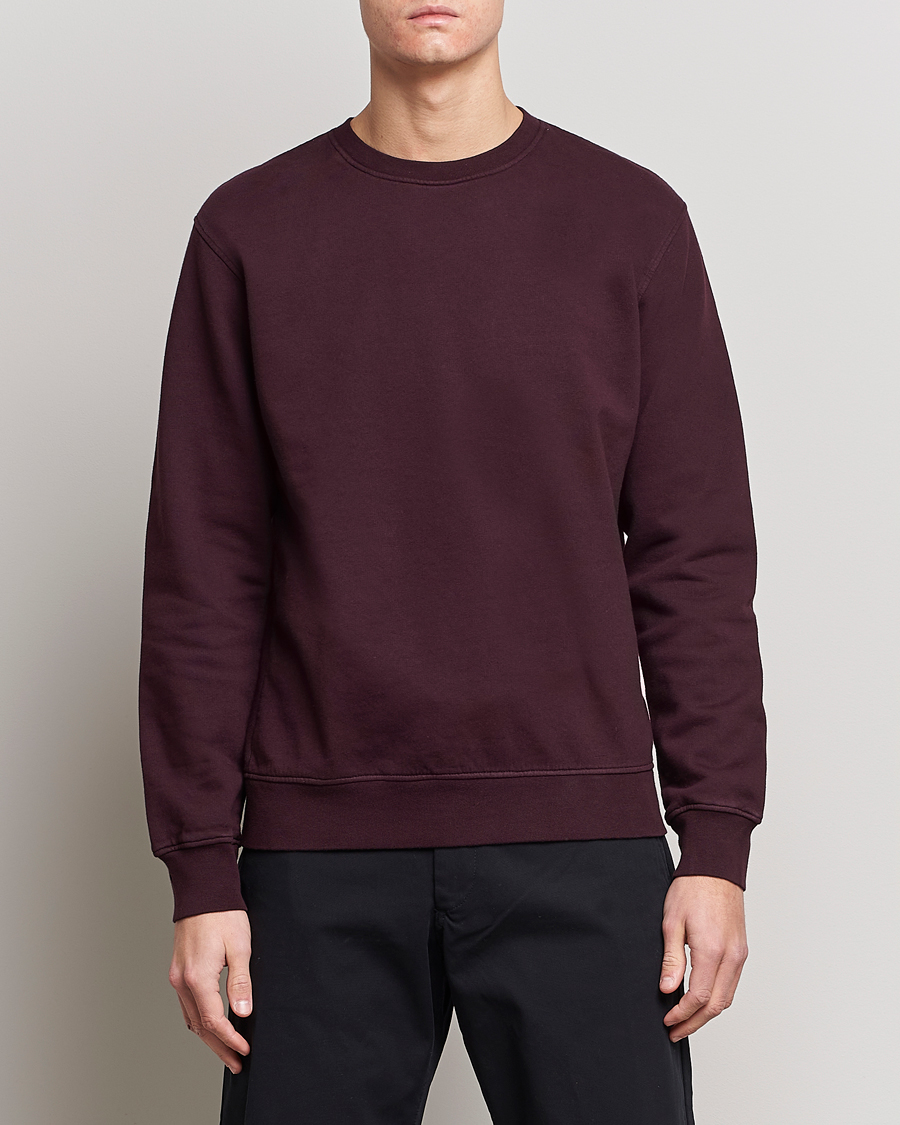 Herre |  | Colorful Standard | Classic Organic Crew Neck Sweat Oxblood Red