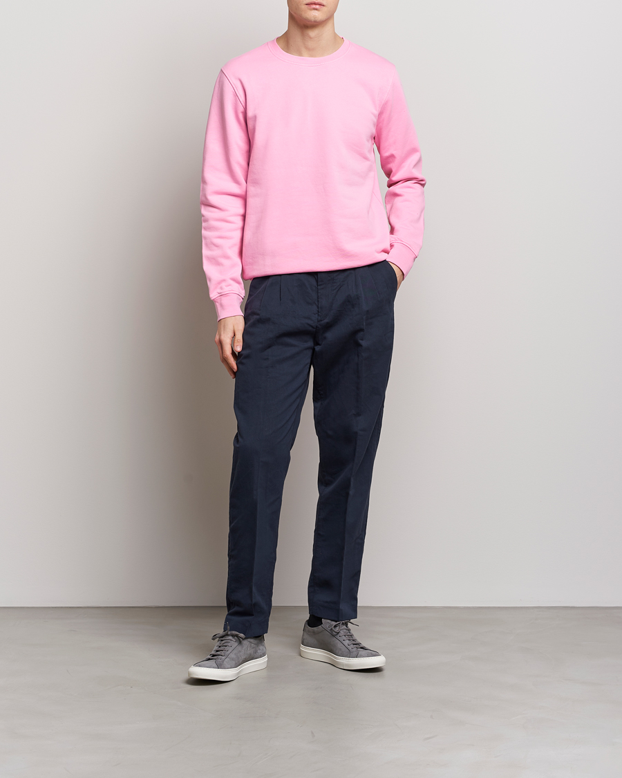 Herr | Tröjor | Colorful Standard | Classic Organic Crew Neck Sweat Flamingo Pink