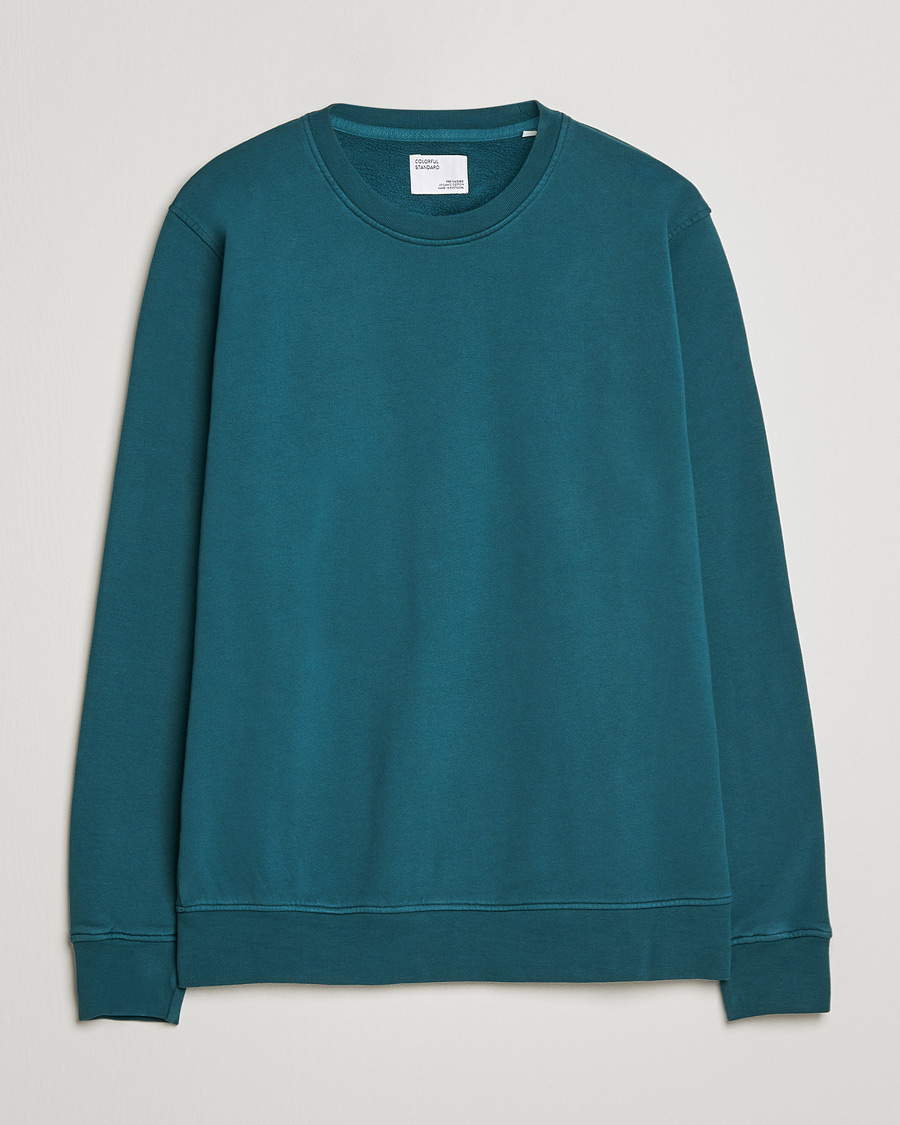 Herr | Tröjor | Colorful Standard | Classic Organic Crew Neck Sweat Ocean Green