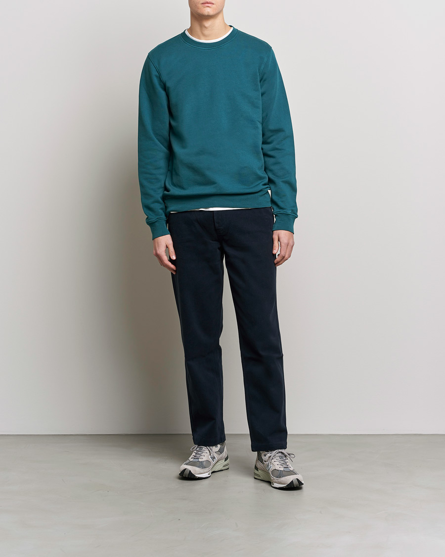 Herr | Tröjor | Colorful Standard | Classic Organic Crew Neck Sweat Ocean Green