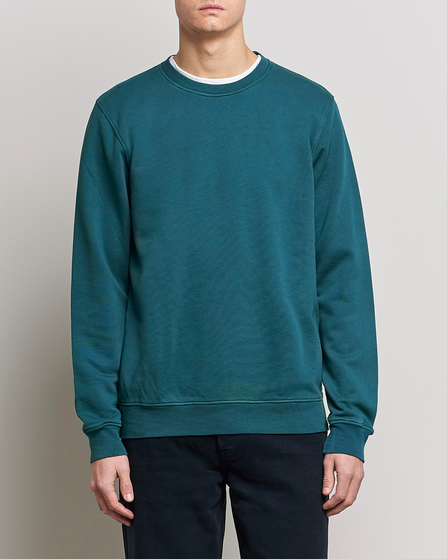 Herre | Colorful Standard | Colorful Standard | Classic Organic Crew Neck Sweat Ocean Green