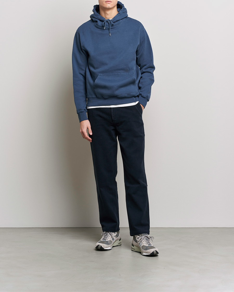 Herr | Tröjor | Colorful Standard | Classic Organic Hood Petrol Blue
