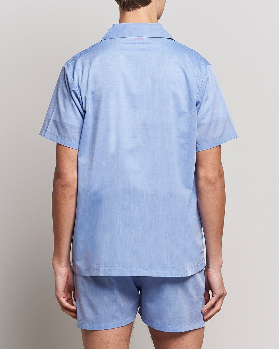 Herr | Pyjamas & Morgonrockar | Derek Rose | Shortie Cotton Pyjama Set Blue