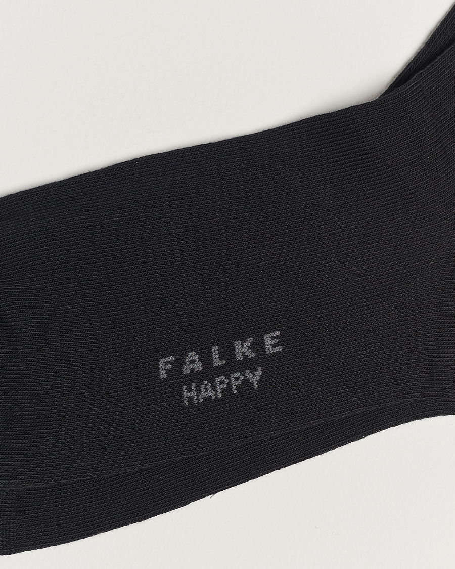 Herr | Strumpor | Falke | Happy 2-Pack Cotton Socks Black