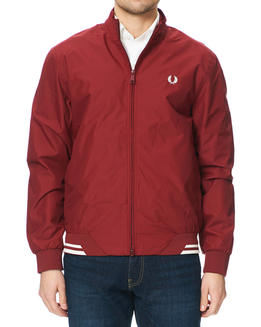 Herr | Jackor | Fred Perry | Brentham Jacket Wine Red