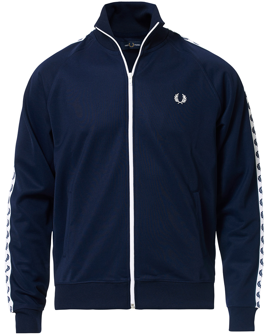 Herr | Tröjor | Fred Perry | Taped Track Jacket Carbon Blue