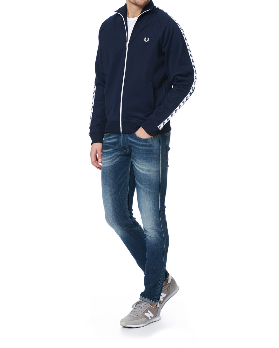 Herr | Tröjor | Fred Perry | Taped Track Jacket Carbon Blue