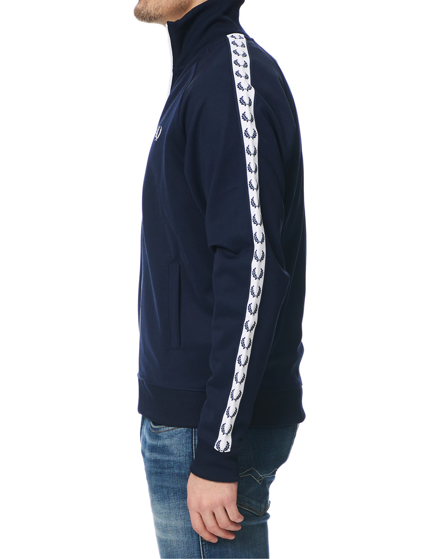 Herr | Tröjor | Fred Perry | Taped Track Jacket Carbon Blue