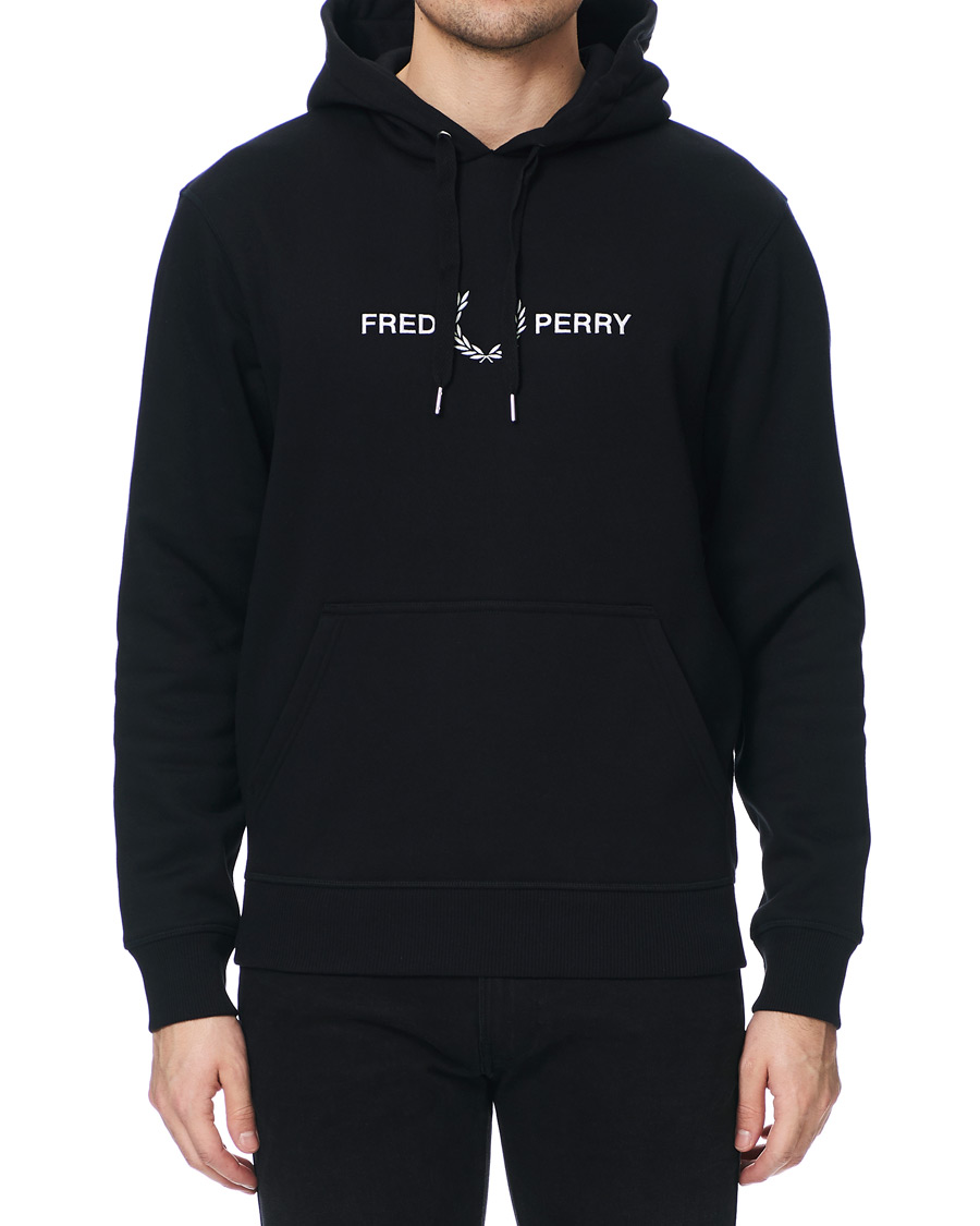 Herr | Tröjor | Fred Perry | Graphic Hooded Sweatshirt Black