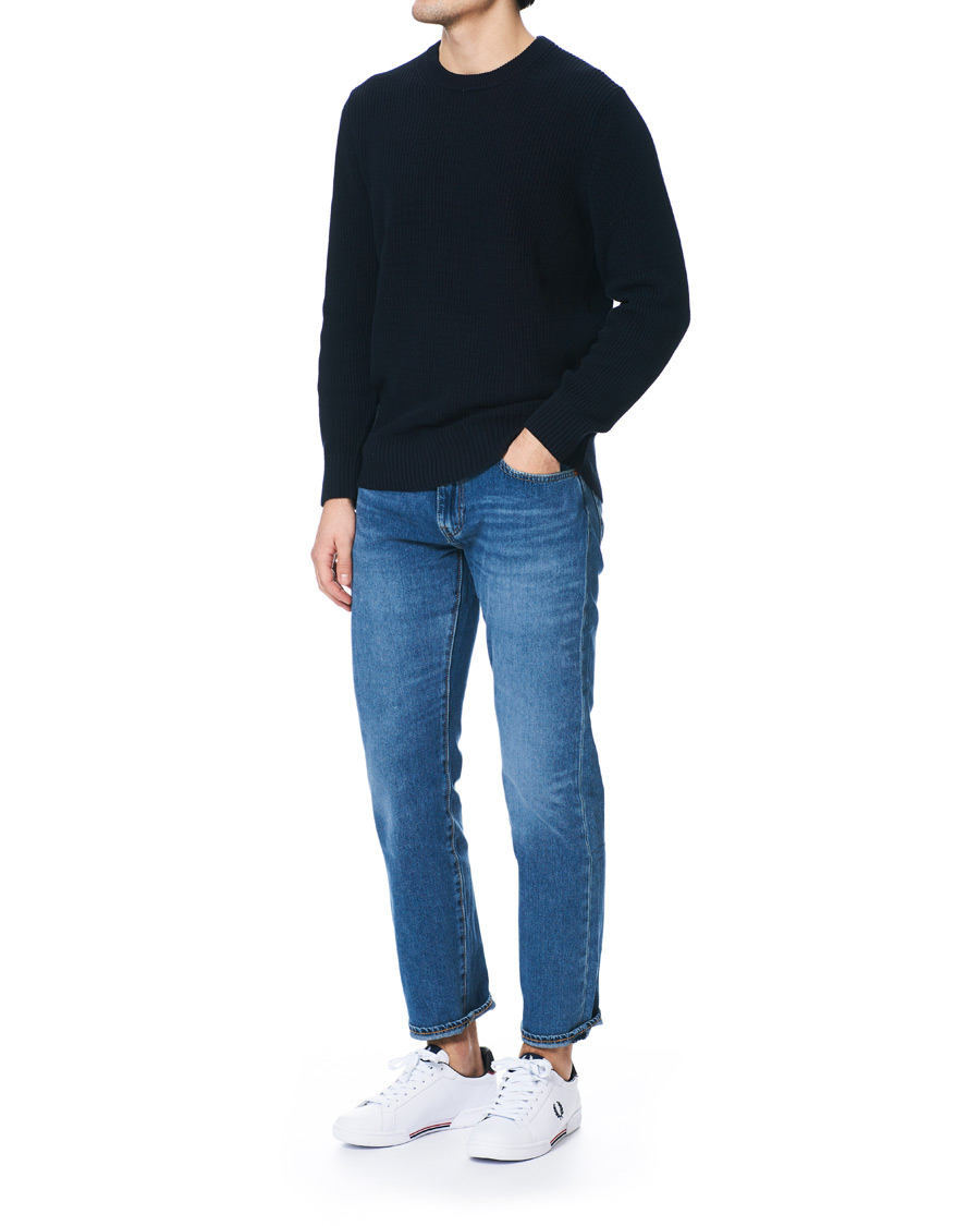 Herr | Fred Perry B722 Leather Sneaker White/Navy | Fred Perry | B722 Leather Sneaker White/Navy