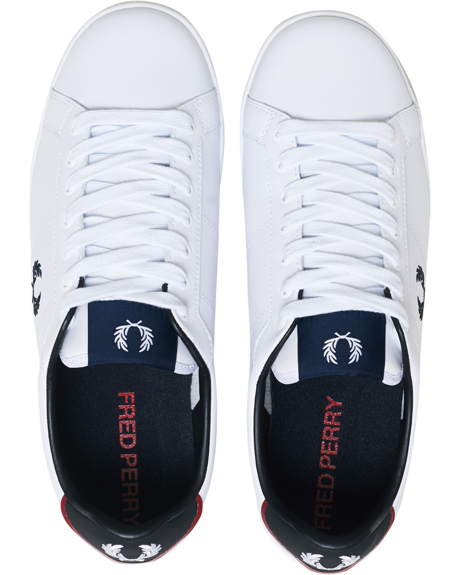 Herr | Fred Perry B722 Leather Sneaker White/Navy | Fred Perry | B722 Leather Sneaker White/Navy