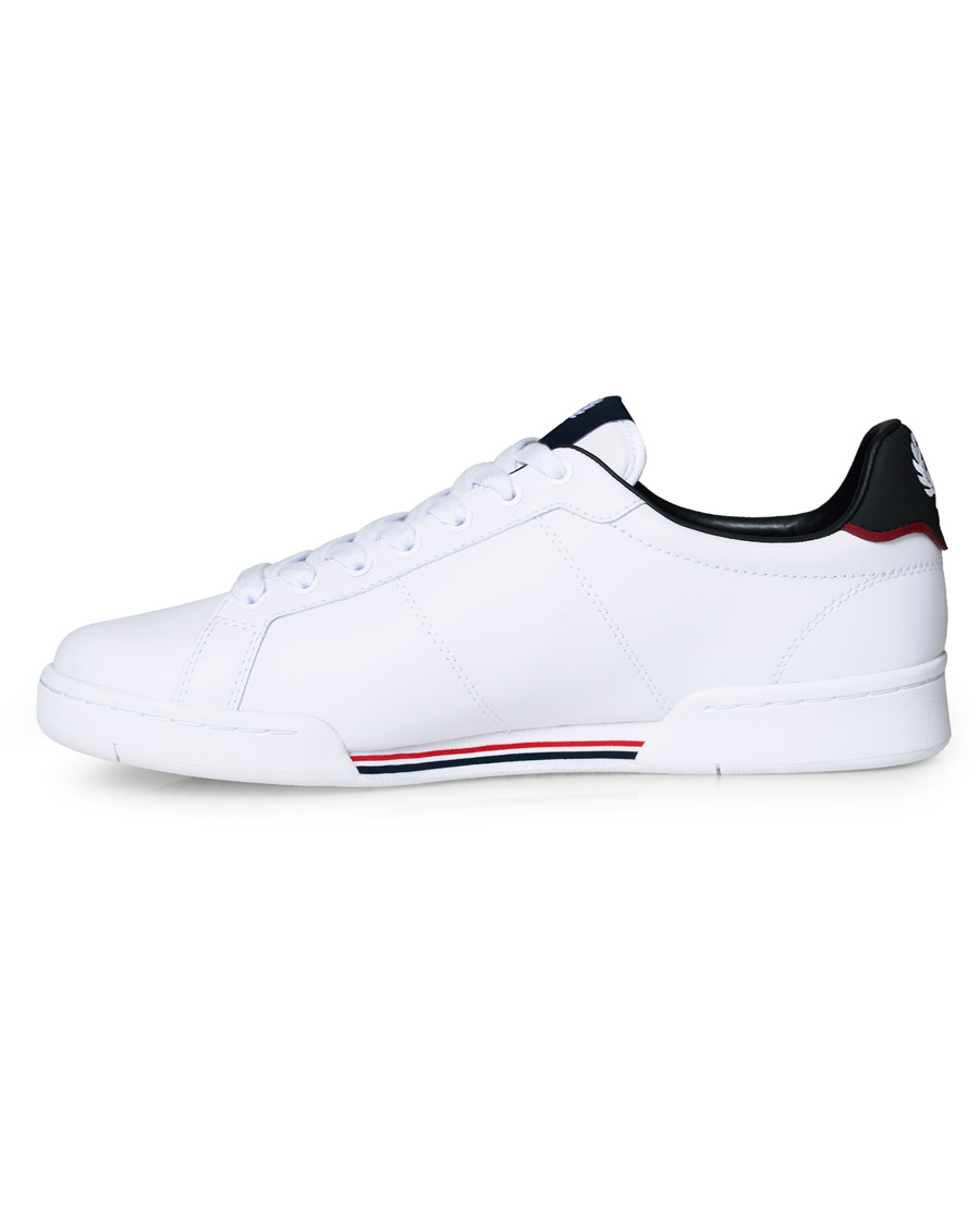 Herr | Fred Perry B722 Leather Sneaker White/Navy | Fred Perry | B722 Leather Sneaker White/Navy