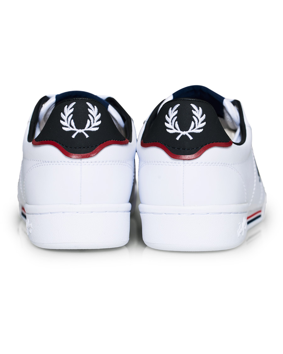 Herr | Fred Perry B722 Leather Sneaker White/Navy | Fred Perry | B722 Leather Sneaker White/Navy