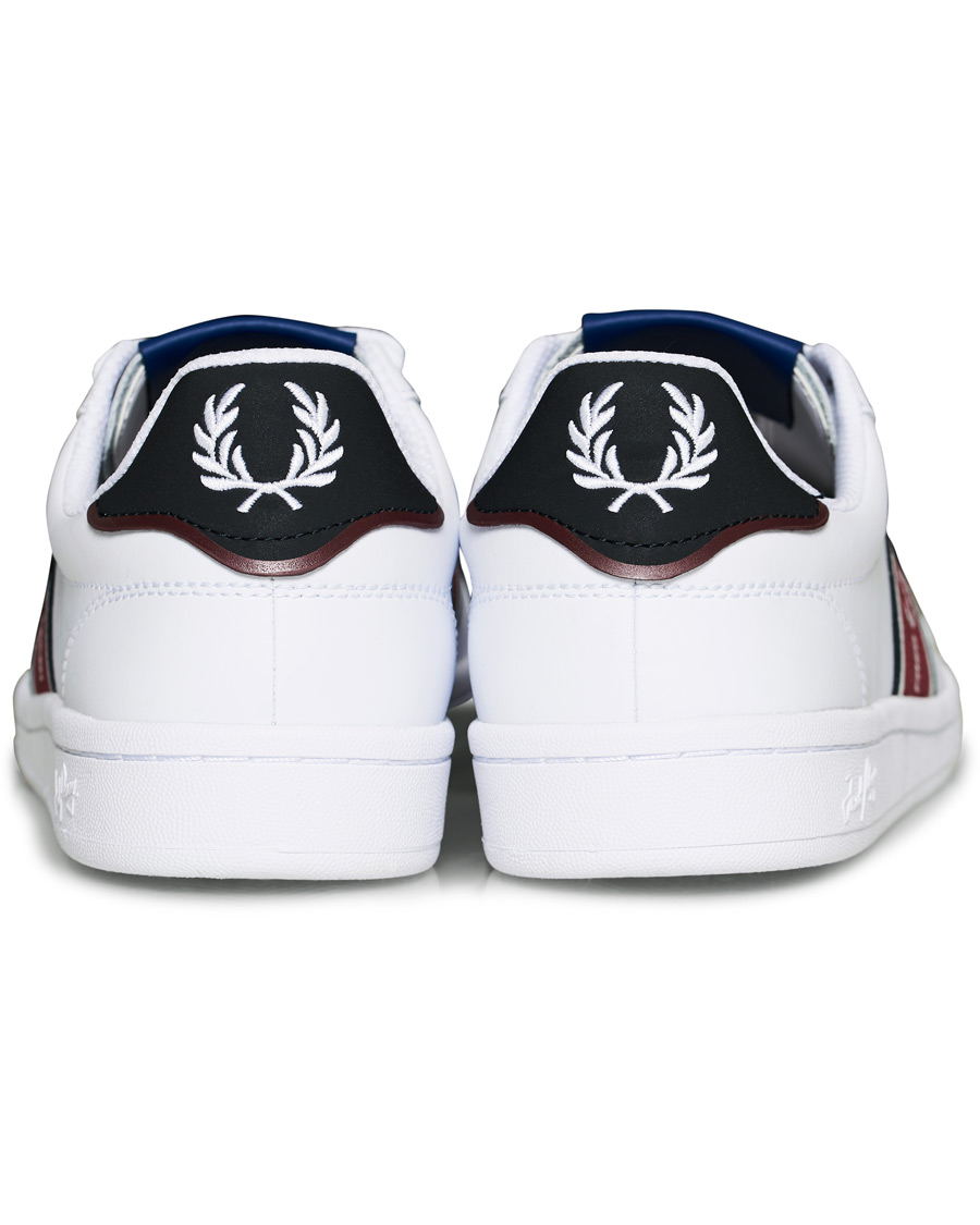 Herr | Fred Perry B721 Leather/Webbing Sneaker White/Navy | Fred Perry | B721 Leather/Webbing Sneaker White/Navy