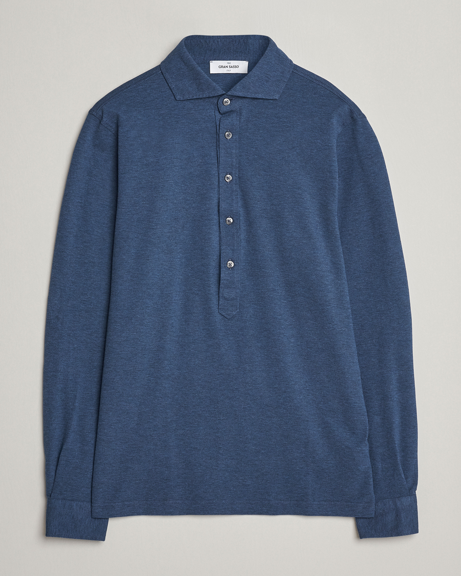 Herr | Skjortor | Gran Sasso | Popover Shirt Blue