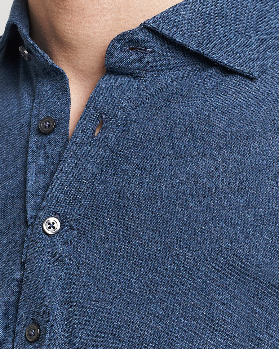 Herr | Skjortor | Gran Sasso | Popover Shirt Blue