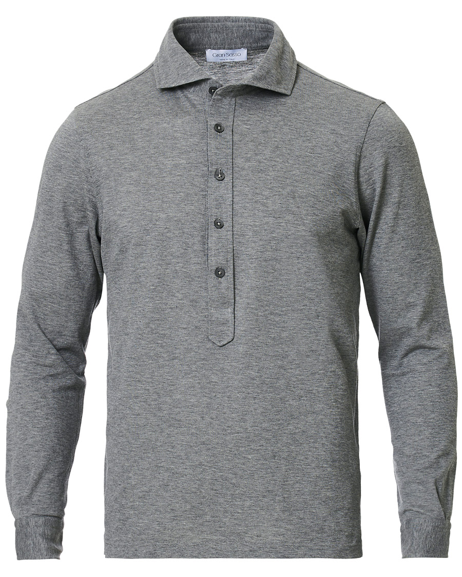 Herr | Skjortor | Gran Sasso | Popover Shirt Grey
