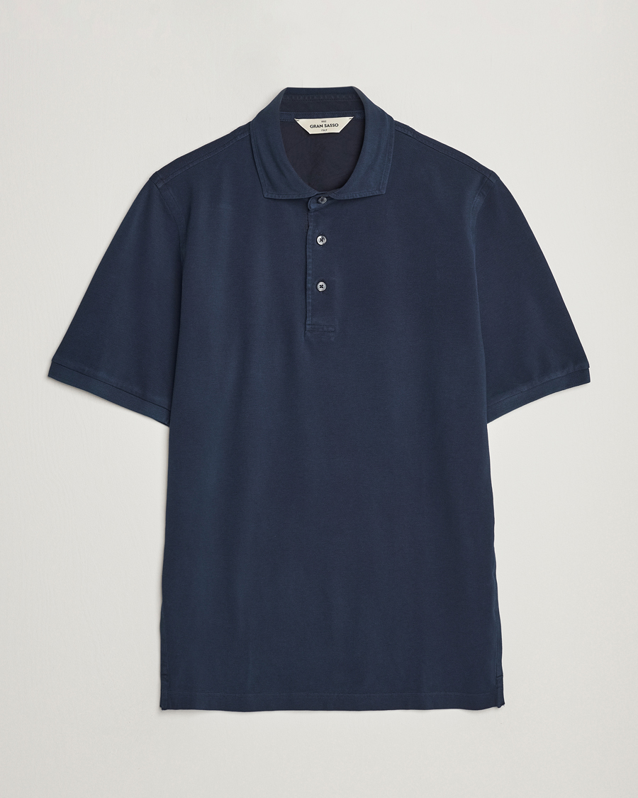 Herr | Pikéer | Gran Sasso | Washed Polo Navy
