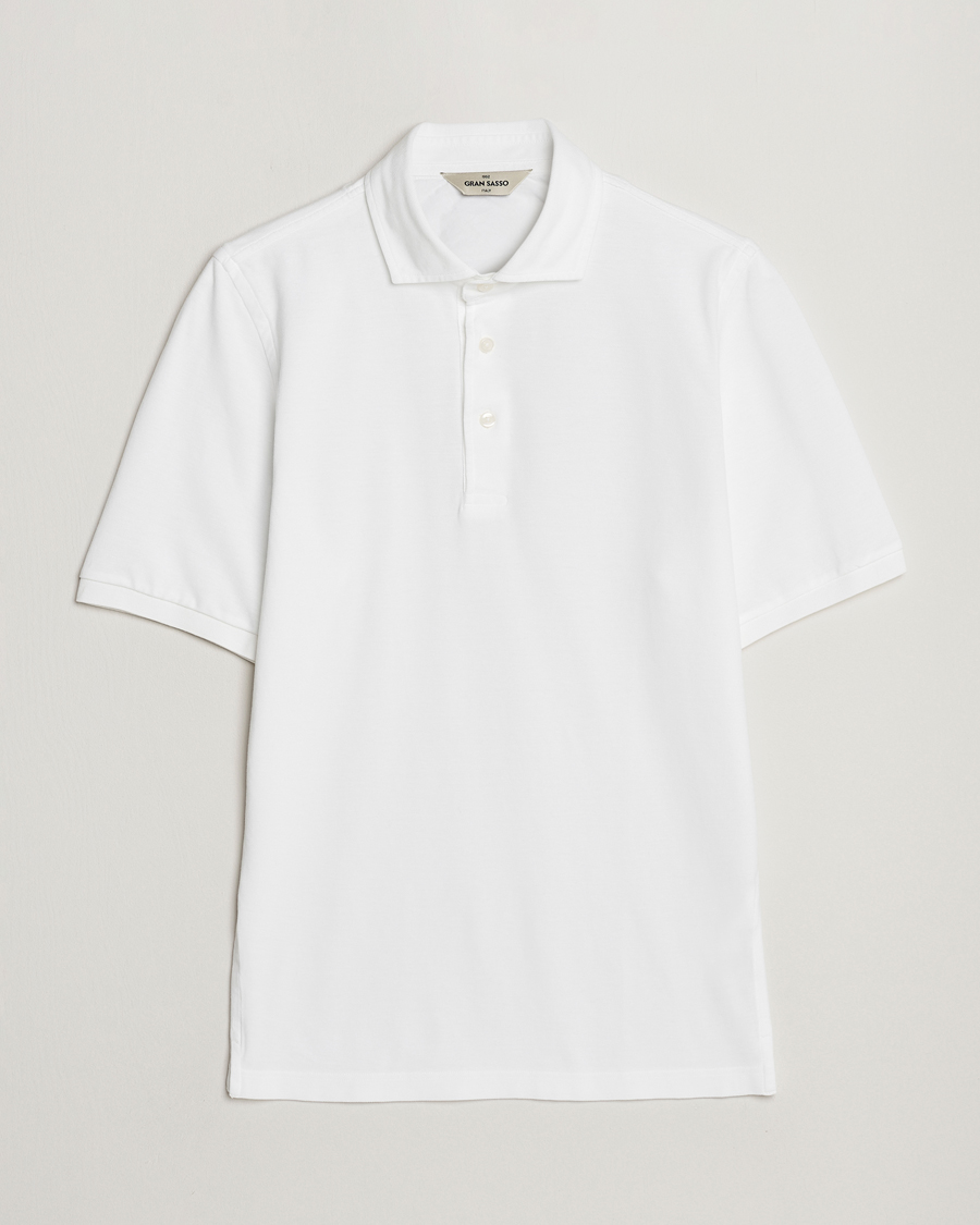 Herr | Pikéer | Gran Sasso | Washed Polo White