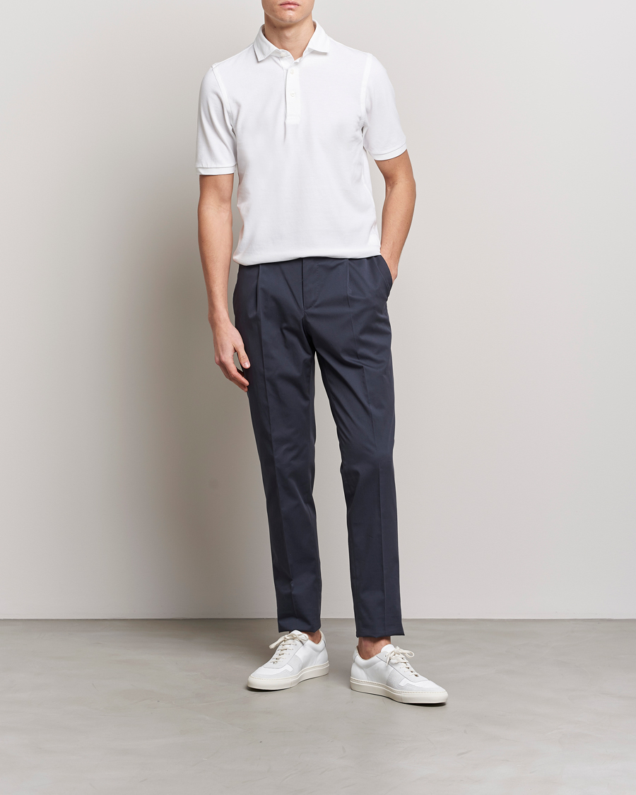 Herr | Pikéer | Gran Sasso | Washed Polo White