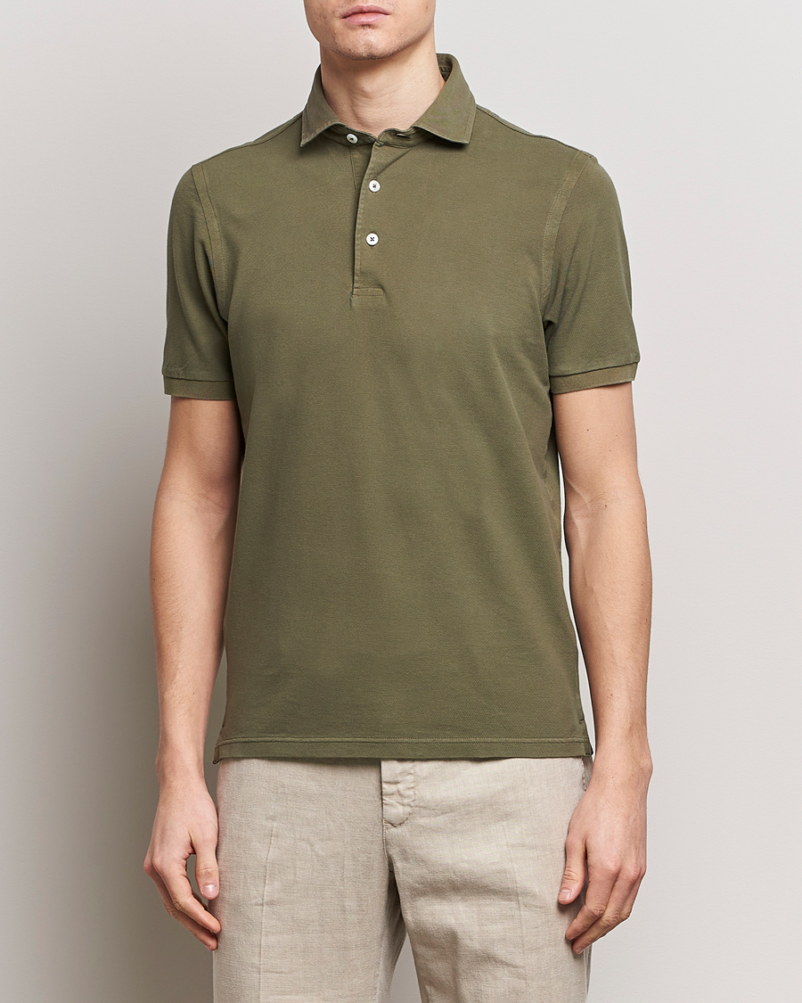 Herr | Avdelningar | Gran Sasso | Washed Polo Medium Green