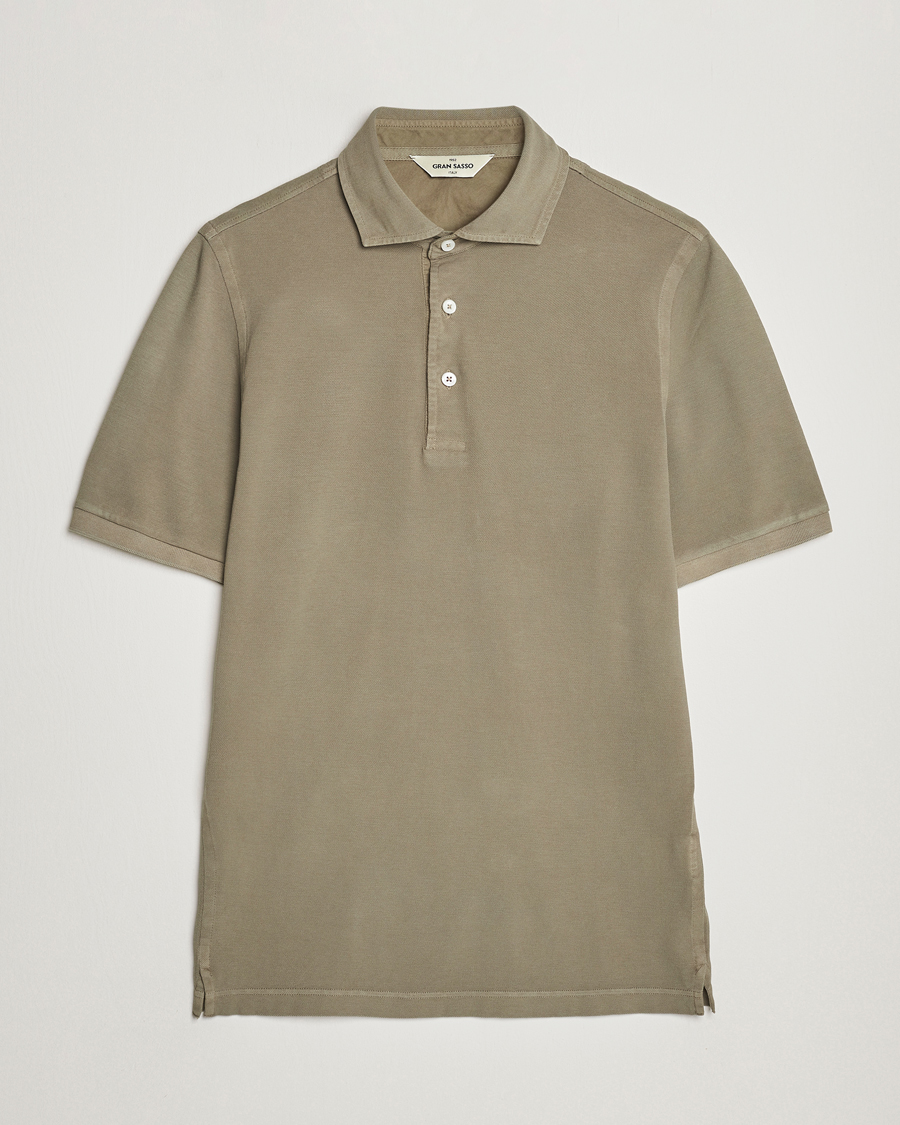 Herr | Pikéer | Gran Sasso | Washed Polo Concrete Beige