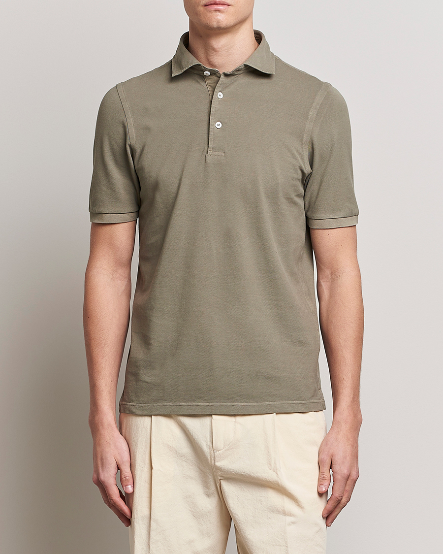 Herr | Pikéer | Gran Sasso | Washed Polo Concrete Beige
