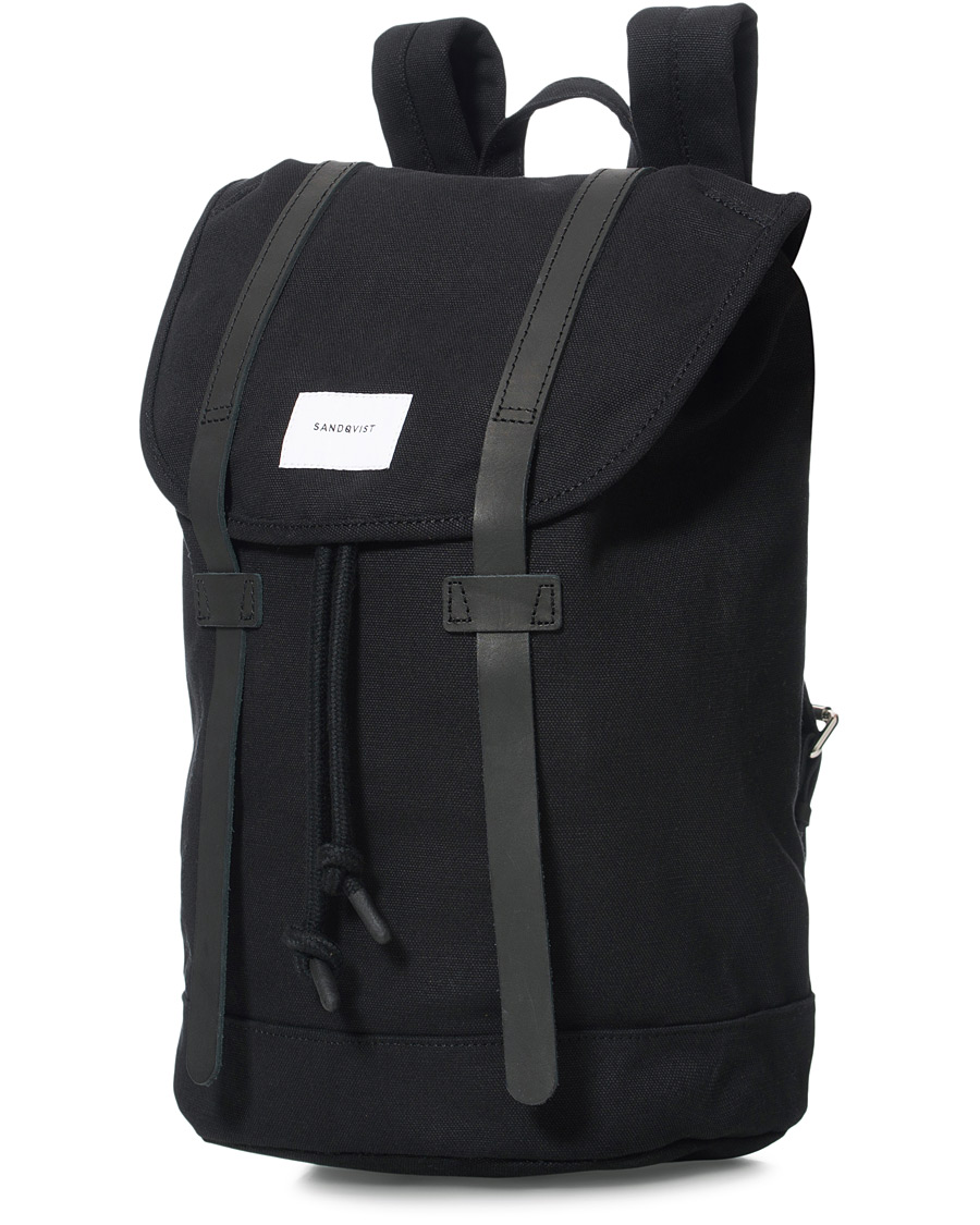 Herr | Sandqvist Stig Canvas Backpack Black | Sandqvist | Stig Canvas Backpack Black