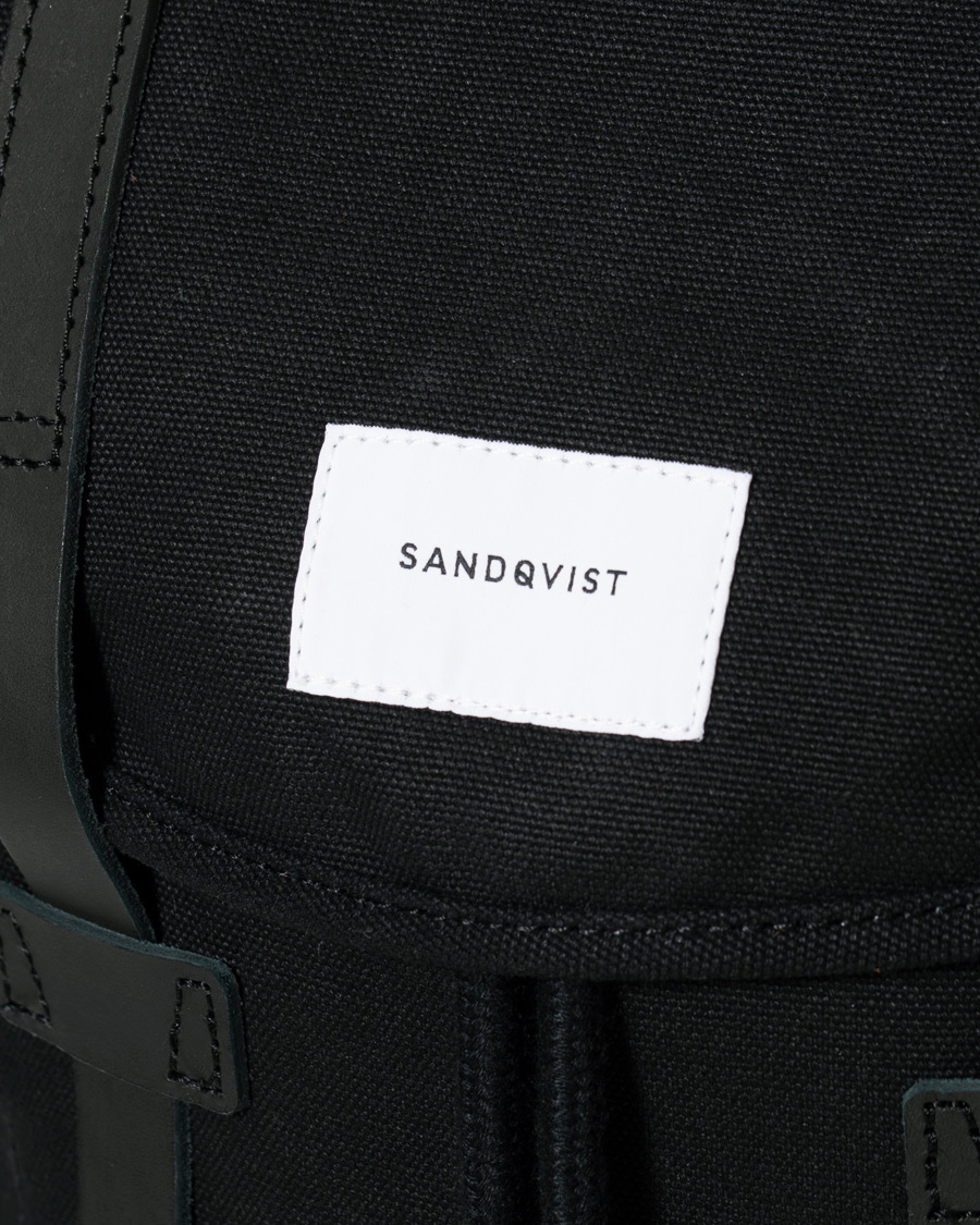 Herr | Sandqvist Stig Canvas Backpack Black | Sandqvist | Stig Canvas Backpack Black