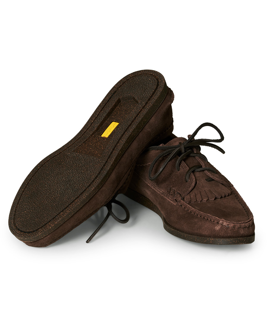Herr | Yuketen Kiltie Blucher Boat Shoe Dark Brown Suede | Yuketen | Kiltie Blucher Boat Shoe Dark Brown Suede
